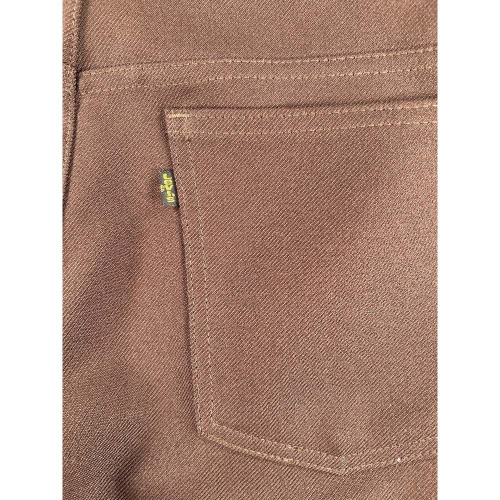 VTG Levi's Gold Tab Brown Polyester Flare Pants Mens Disco 70s USA VTG 38x31 - Picture 8 of 9